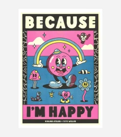 Kiblind Atelier Affiche A3 Because I’m Happy, Pharrell Williams -