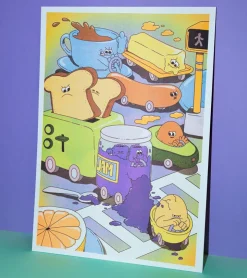 Kiblind Atelier Affiche A3 If there's a traffic jam... -