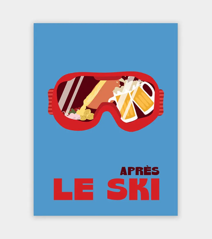 Soleil Mojito Affiche 30x40 Après le ski -