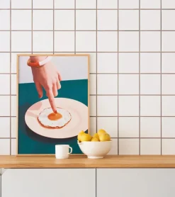 Paper collective Affiche 30x40 Fried Egg -