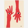 Paper collective Affiche 30x40 Hamsa Hands -