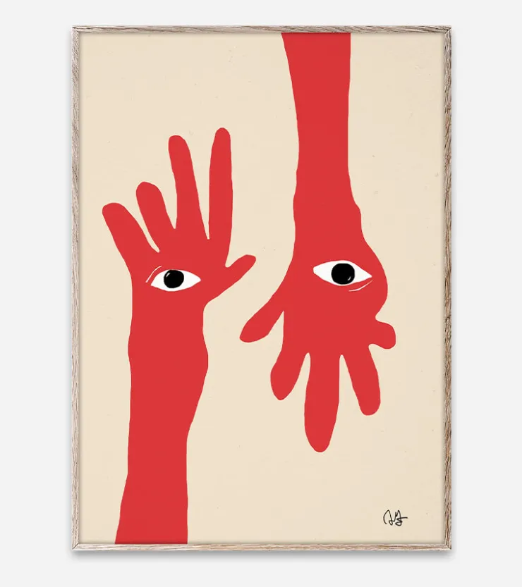 Paper collective Affiche 30x40 Hamsa Hands -