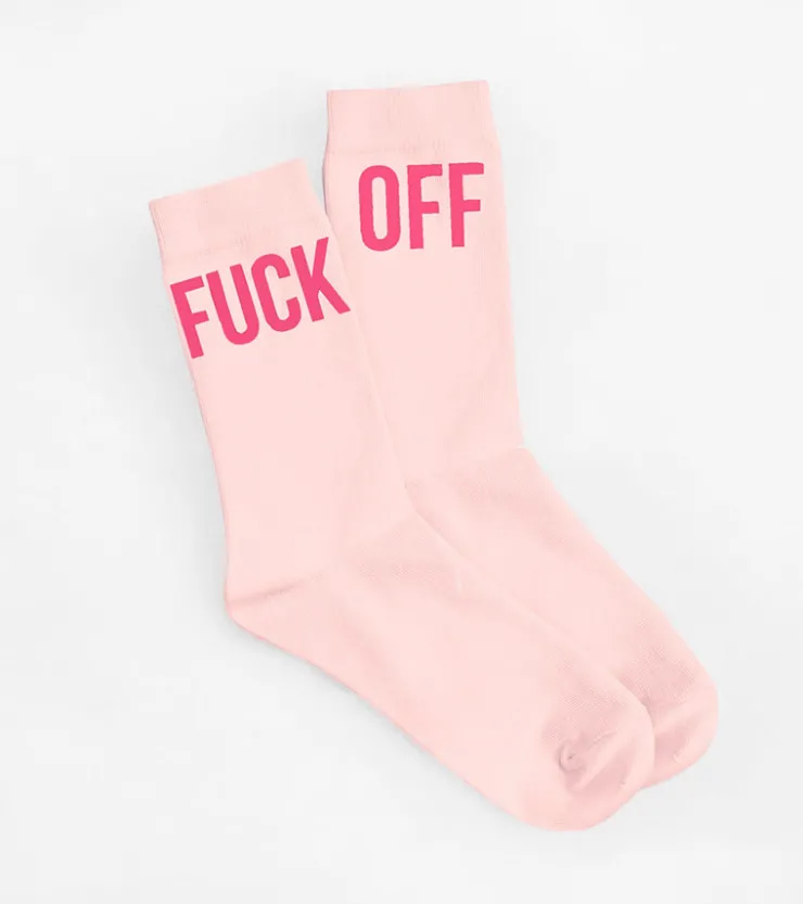FISURA Chaussettes fuck off rose