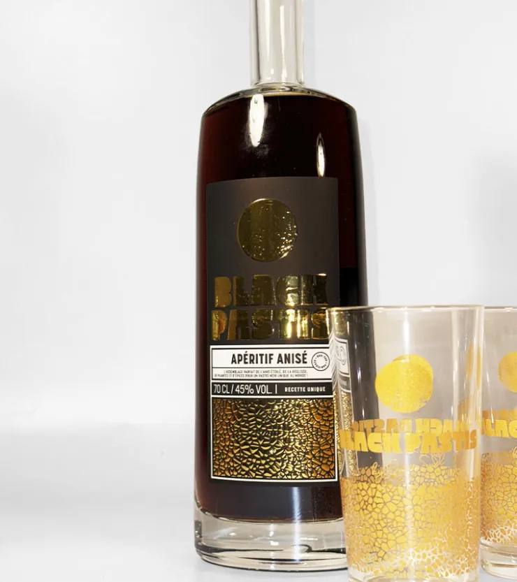 Quai Sud Coffret Pastis noir & verres