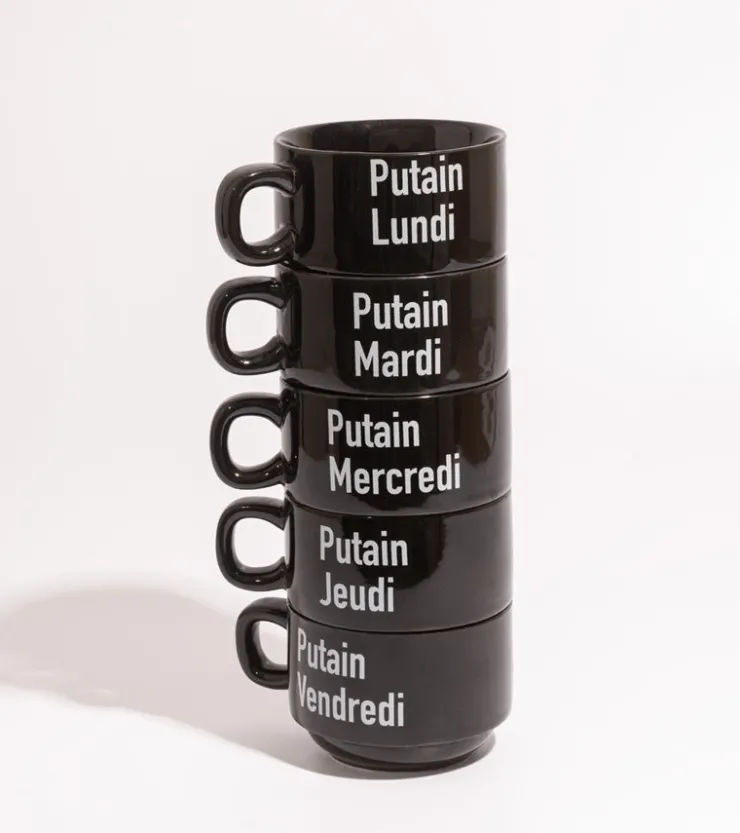 FISURA Coffret semainier de tasses - Les putains de tasses