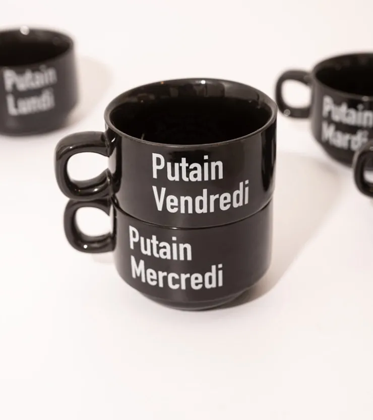 FISURA Coffret semainier de tasses - Les putains de tasses