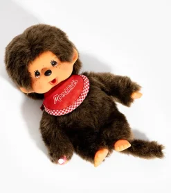 Bandai Peluche Monchhichi Kiki - Bavoir Rouge