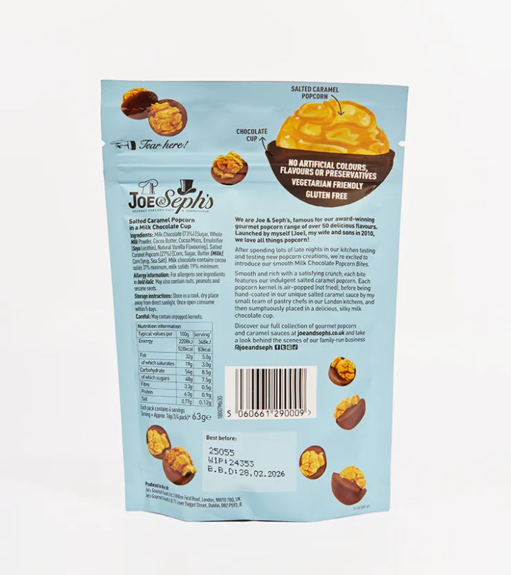 Joe &Seph's Popcorn au chocolat