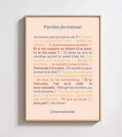 L'expressionist Poster - Paroles de maman