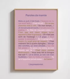 L'expressionist Poster - Paroles de mamie