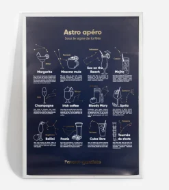 L'avant gardiste Poster astro apéro - 1 cocktail = 1 signe