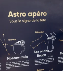 L'avant gardiste Poster astro apéro - 1 cocktail = 1 signe
