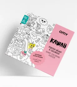OMY Poster géant à colorier - Kawaii