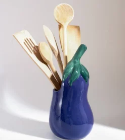 DOIY Pot à ustensiles aubergine