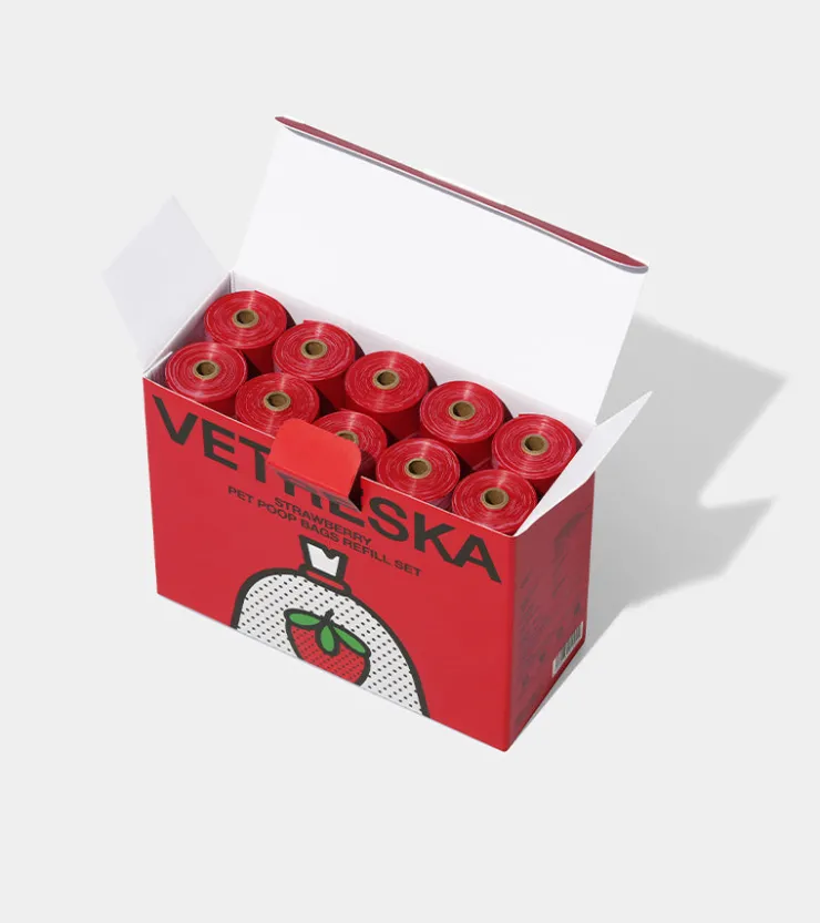 Vetreska Sacs à crottes à la fraise