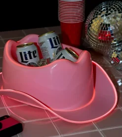 NPW Seau à glace Chapeau de cowboy lumineux