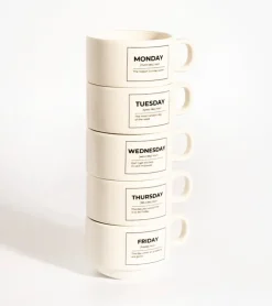 FISURA Set de tasses - Jours de la semaine