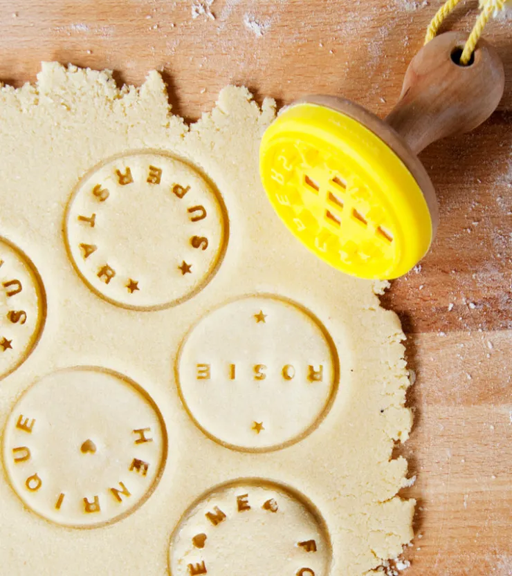 suck uk Tampon pour biscuit à lettres interchangeables
